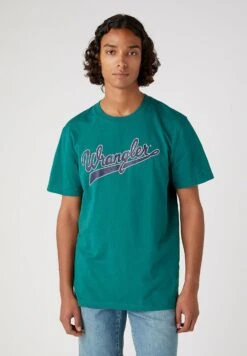 Wrangler Branded- T-Shirt Print - Bayberry Green