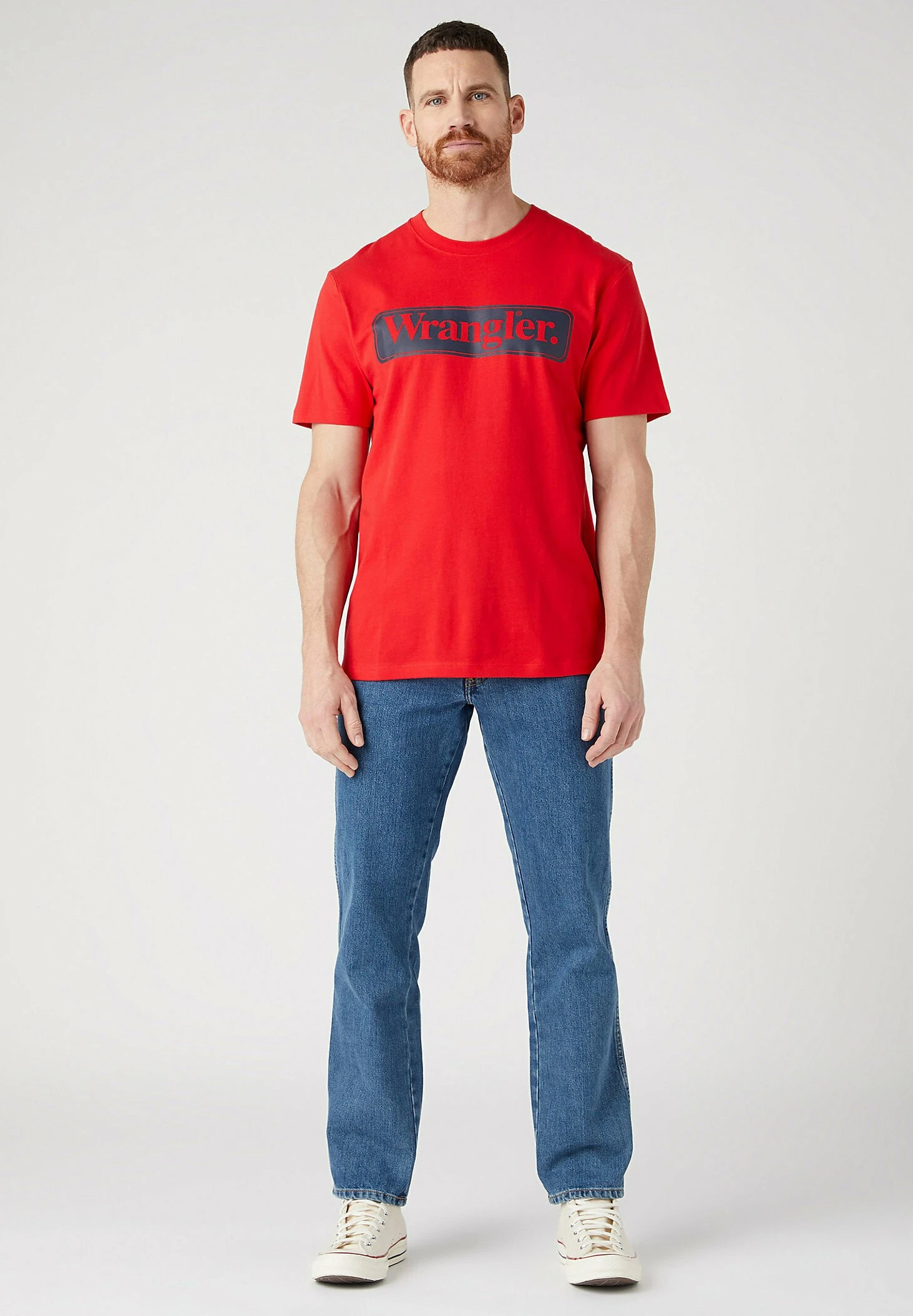 Wrangler T-Shirt Print - Formula Red 4 Wrangler T-Shirt Print - Formula Red - Afbeelding 2