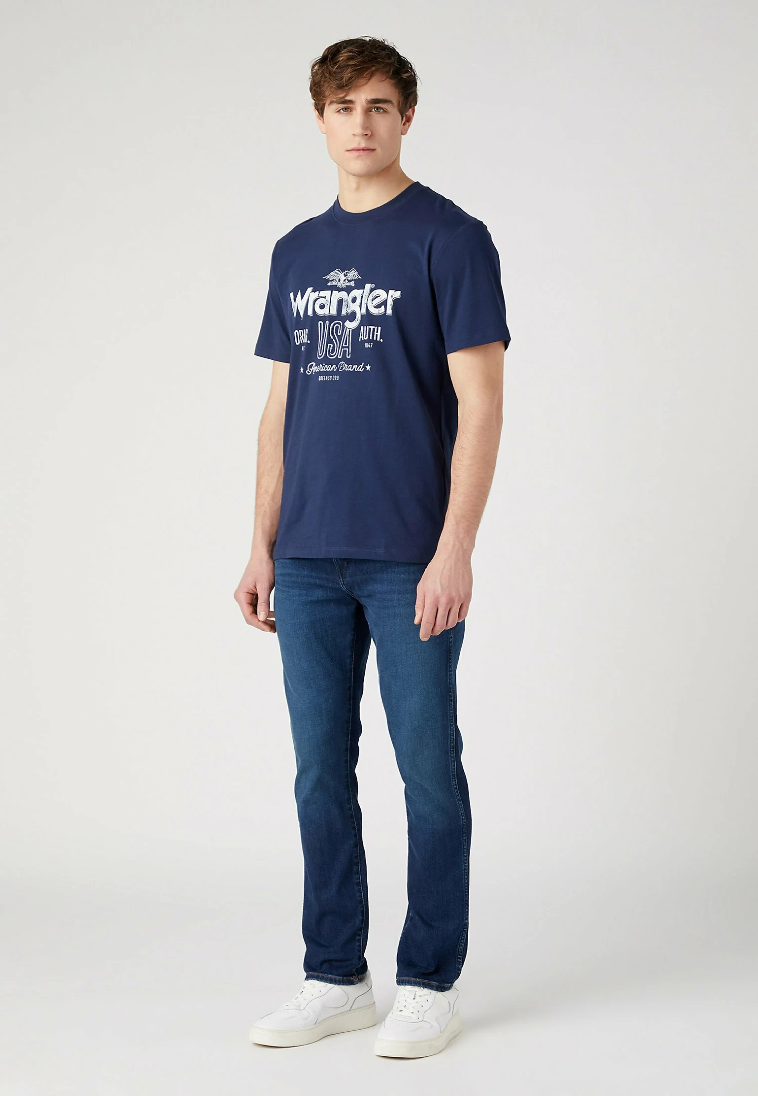 Wrangler Americana Tee - T-Shirt Print - Navy 4 Wrangler Americana Tee - T-Shirt Print - Navy - Afbeelding 2