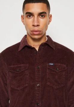 Wrangler Two Flap Pocket Shirt - Overhemd - Aubergine -Wrangler 8cdca6577ad44b3aa5b2af06c3cec607