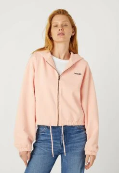 Wrangler Zip Hoodie - Sweater Met Rits - Peach Melba