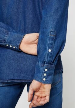 Wrangler 27Mw - Overhemd - Blue Denim -Wrangler 90e45101e6cc431a8d5066e49d63d906