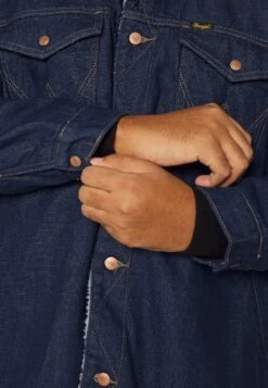 Wrangler Jacket - Halflange Jas - Retro Blue -Wrangler 9151c723f0a045b6aa8f8d7f213264cb