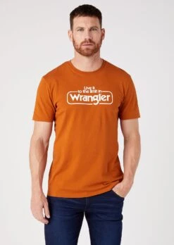 Wrangler Tee - T-Shirt Print - Nutmeg Brown