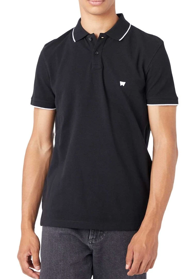 Wrangler Tipped With Logo - Poloshirt - Black 6 Wrangler Tipped With Logo - Poloshirt - Black - Afbeelding 4