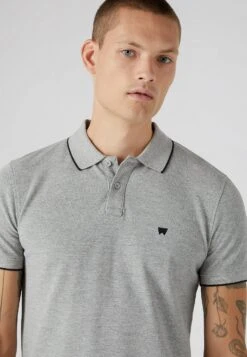 Wrangler Tipped With Logo - Poloshirt - Mid Grey Melee -Wrangler a11663e448804560abca411c96bc2a84