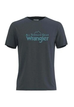 Wrangler Logo - T-Shirt Print - Blau