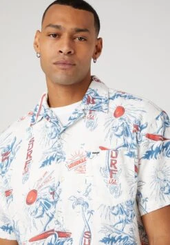 Wrangler 1 Pkt Resort- Overhemd - Worn White -Wrangler b0b9bf93b3cf4555ba8900ce5b814bf6