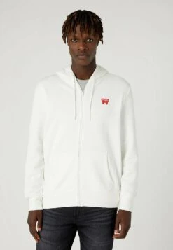 Wrangler Sign Off- Sweater Met Rits - Worn White