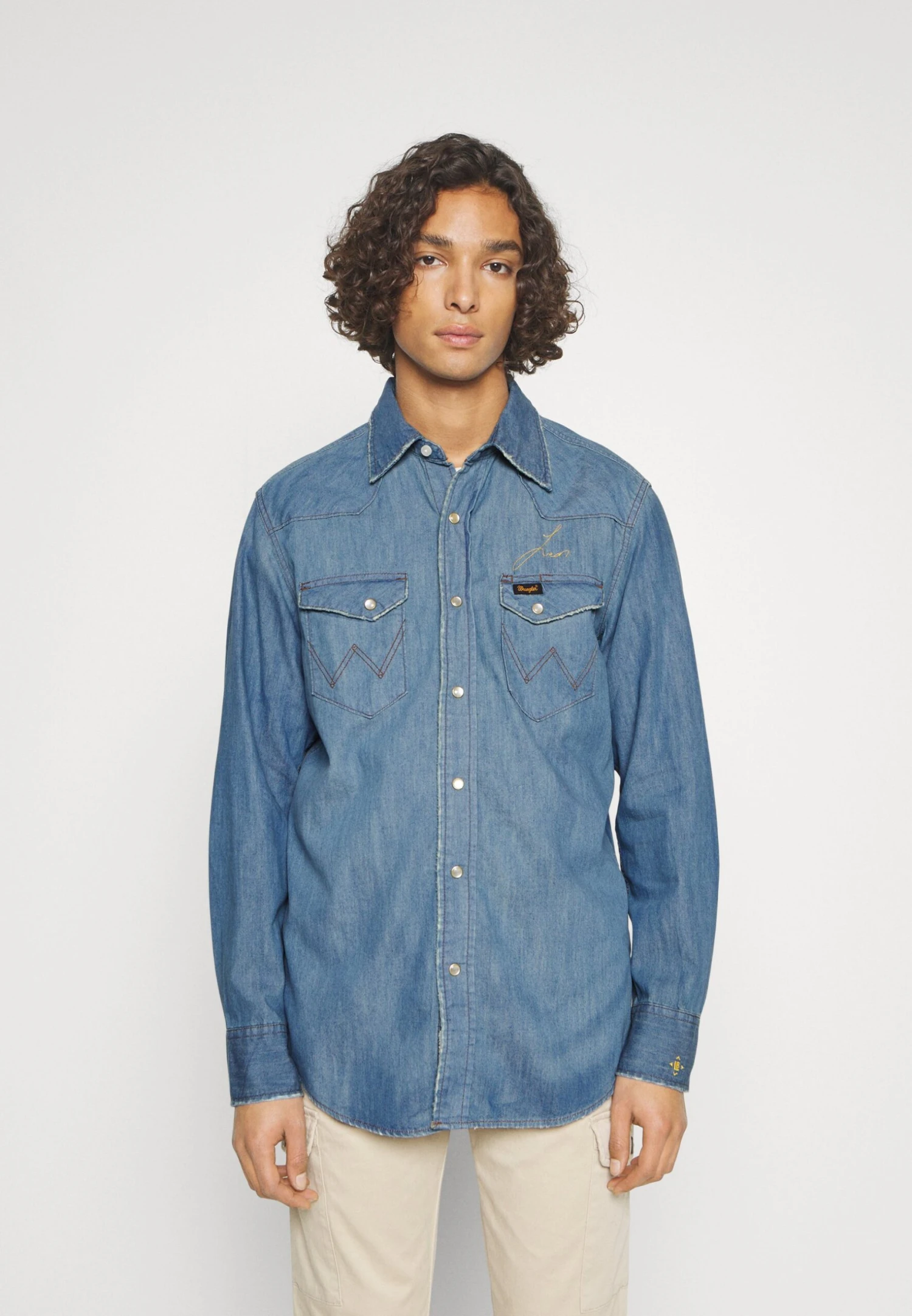 Wrangler Leon - Overhemd - Washed Indigo 3 Wrangler Leon - Overhemd - Washed Indigo