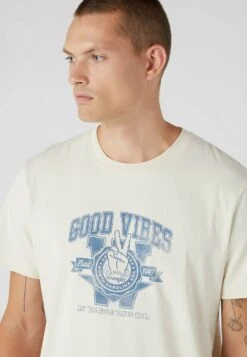 Wrangler Varsity - T-Shirt Print - Turtledove -Wrangler b71c38c011e44b4a88cb495a9e9157df