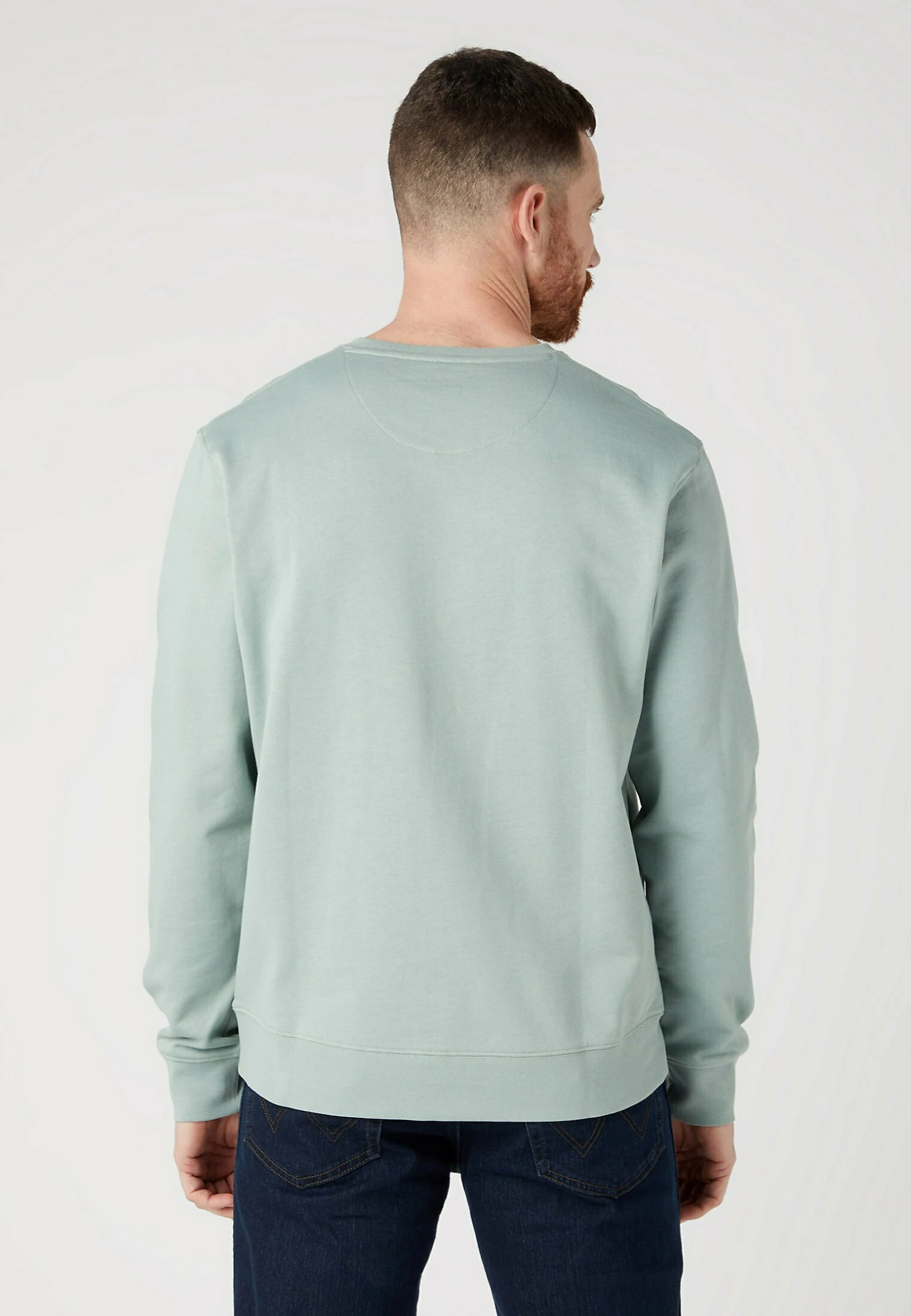 Wrangler Sign Off Crew - Sweater - Green Milieu 5 Wrangler Sign Off Crew - Sweater - Green Milieu - Afbeelding 3
