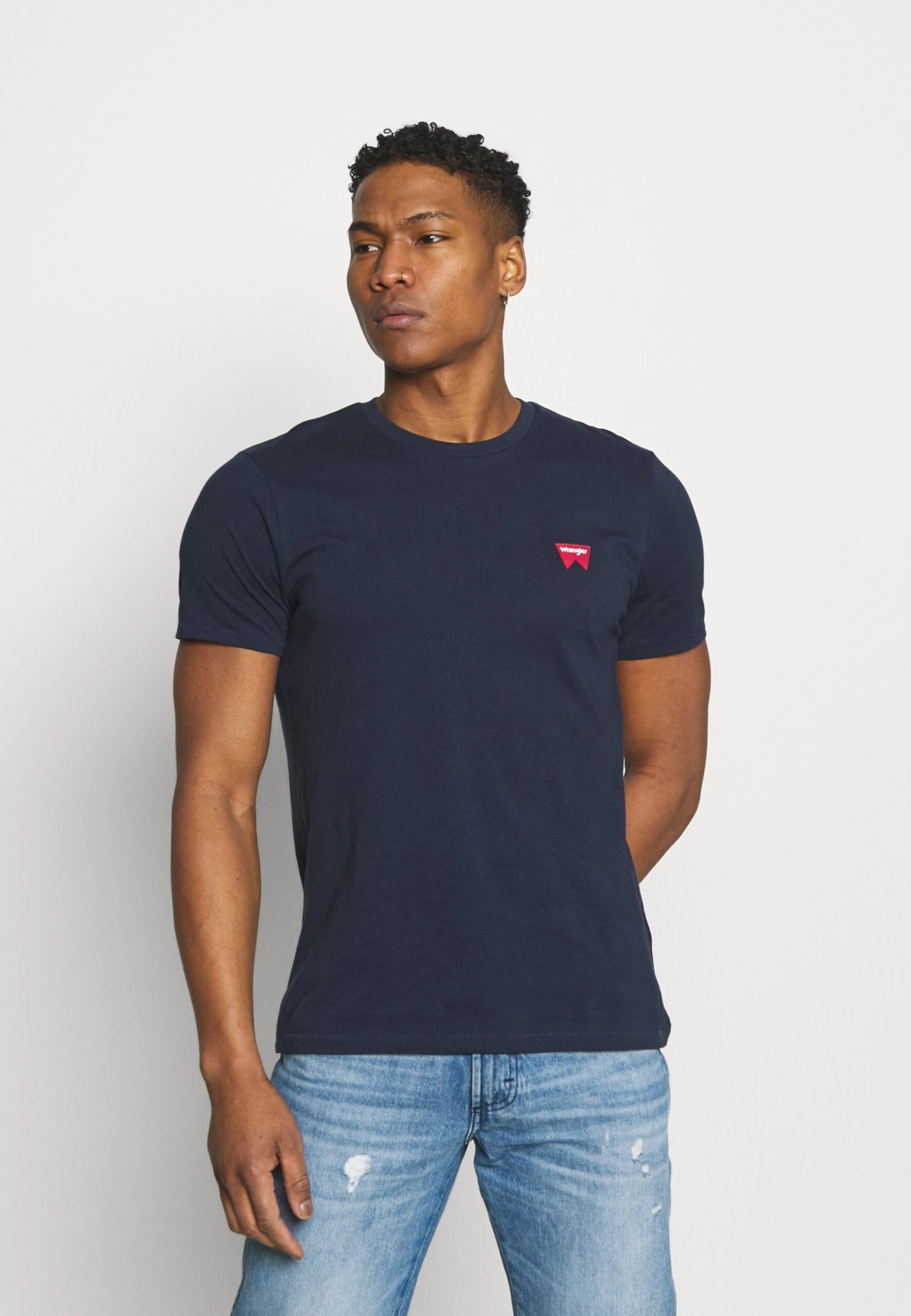 Wrangler Sign Off Tee - T-Shirt Basic - Navy 3 Wrangler Sign Off Tee - T-Shirt Basic - Navy