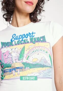 Wrangler Shrunken Band Tee - T-Shirt Print - Worn White -Wrangler bbbbce6c4c224f899884e86030ae4fda