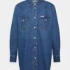 Wrangler Overhemdblouse - Mid Indigo
