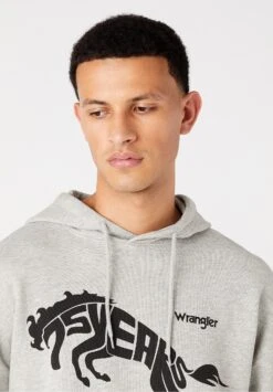 Wrangler 75Th Anni Hoodie - Hoodie - Mid Grey Mel -Wrangler c7e9d3f1714d4daeb13e096cb756ffa4