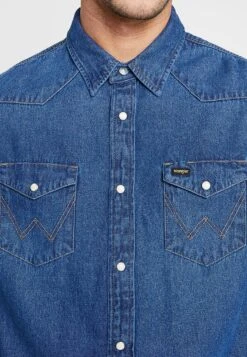 Wrangler 27Mw - Overhemd - Blue Denim -Wrangler c8775a39c25c4abe8b5ca491bb864faa