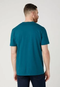 Wrangler Sign Off - T-Shirt Basic - Deep Teal Green -Wrangler caa70dc5ead04359a8a176b664299c9a