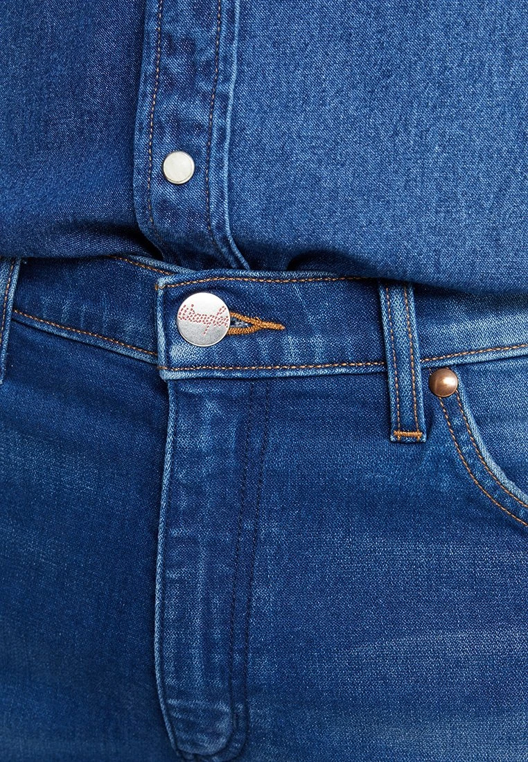 Wrangler Straight Leg Jeans - Stone Blue Denim 9 Wrangler Straight Leg Jeans - Stone Blue Denim - Afbeelding 7