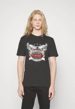 Wrangler Americana Tee - T-Shirt Print - Faded Black