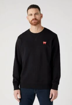 Wrangler Sign Off Crew - Sweater - Real Black