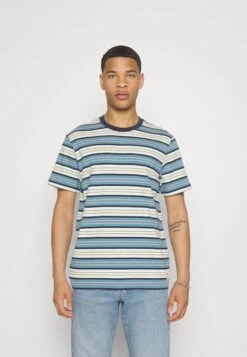 Wrangler Stripe Tee - T-Shirt Print - Pearl Blue