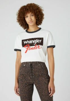 Wrangler Ringer - T-Shirt Print - Faded Black