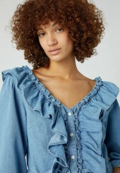 Wrangler Western Frill - Overhemdblouse - Light Stonewash -Wrangler d8162162b5ba47cb9e051e68c89454d3