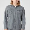 Wrangler 27Mw - Overhemd - Golden Grey -Wrangler d88884431f2f43509bdefade0196607c