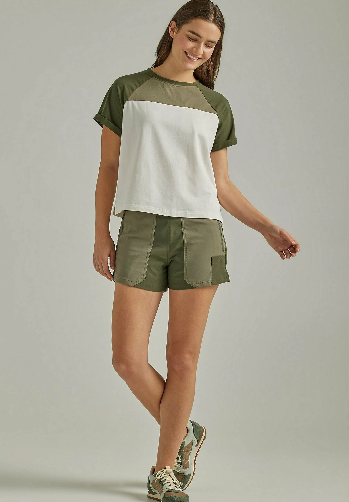 Wrangler T-Shirt Basic - Dusty Olive 4 Wrangler T-Shirt Basic - Dusty Olive - Afbeelding 2