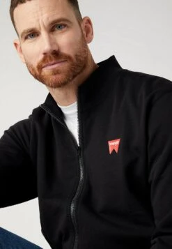Wrangler Funnel Neck Zip - Sweater Met Rits - Real Black 10 Wrangler Funnel Neck Zip - Sweater Met Rits - Real Black -Wrangler de66351f369d46deb5618ead0f4007f4
