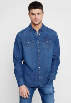 Wrangler 27Mw - Overhemd - Blue Denim