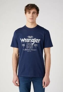 Wrangler Americana Tee - T-Shirt Print - Navy