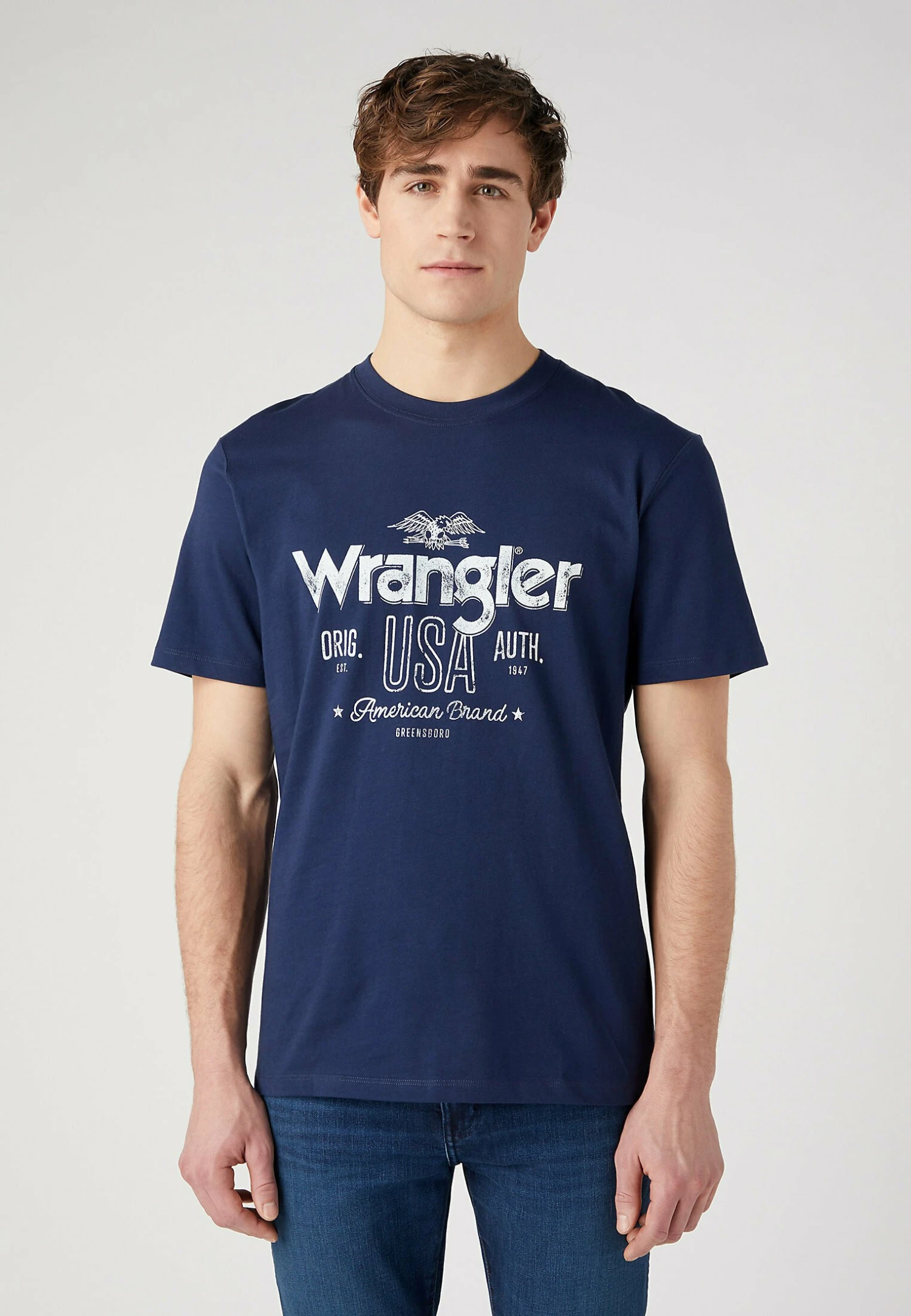 Wrangler Americana Tee - T-Shirt Print - Navy 3 Wrangler Americana Tee - T-Shirt Print - Navy