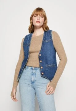 Wrangler Slim Vest - Bodywarmer - Dark Wash -Wrangler e170c16a4dfd4fa0b6765092b66f6290