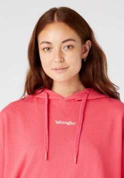 Wrangler Drawcord Hoodie - Hoodie - Hot Pink -Wrangler e175bd39d00043988d34173289bf20f7