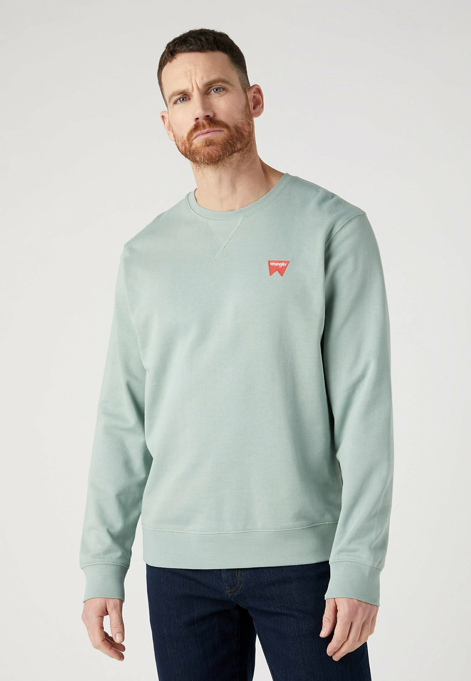 Wrangler Sign Off Crew - Sweater - Green Milieu 3 Wrangler Sign Off Crew - Sweater - Green Milieu