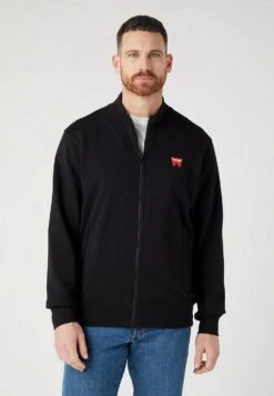 Wrangler Funnel Neck Zip - Sweater Met Rits - Real Black