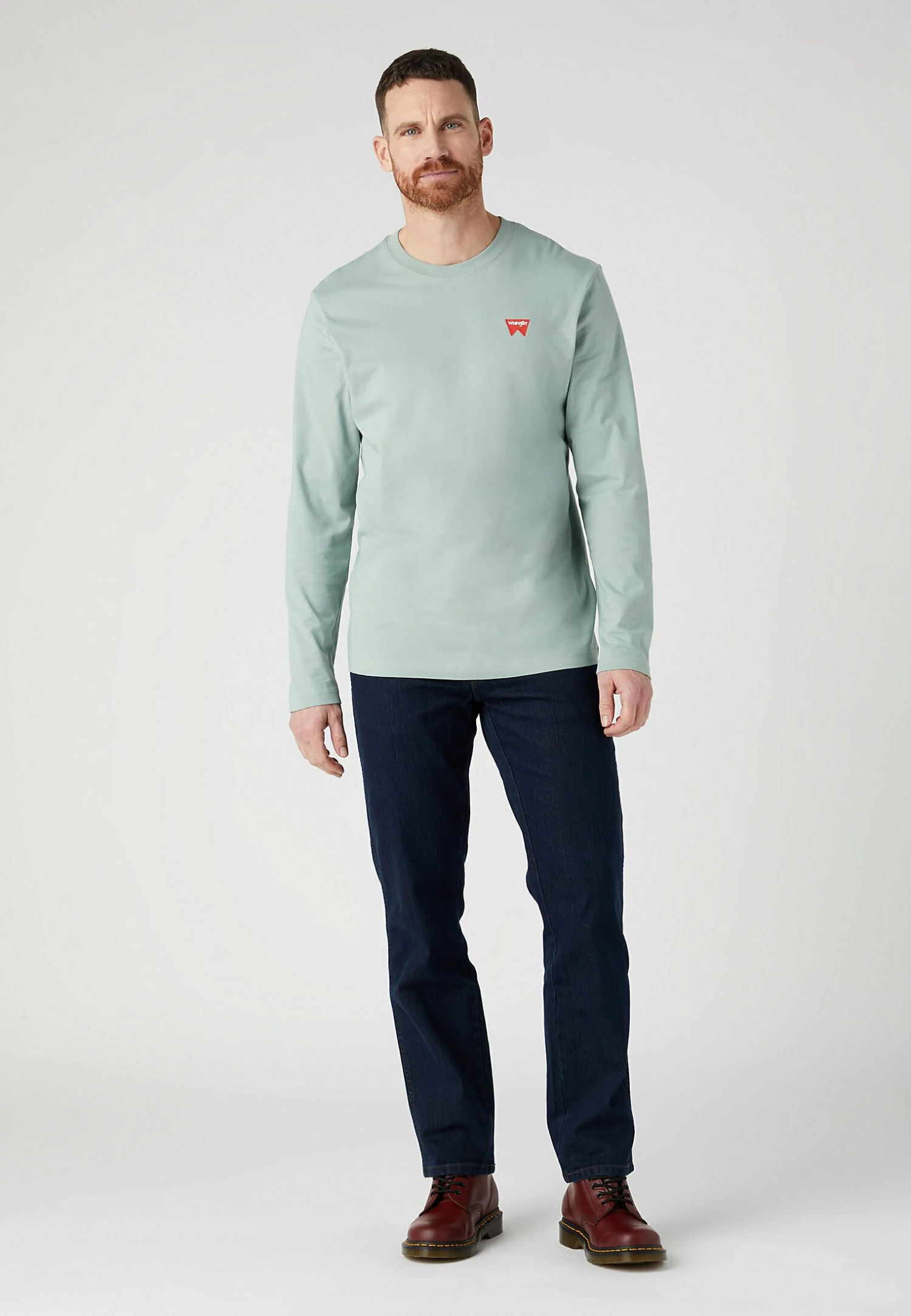 Wrangler Sign Off- Longsleeve - Green Milieu 4 Wrangler Sign Off- Longsleeve - Green Milieu - Afbeelding 2