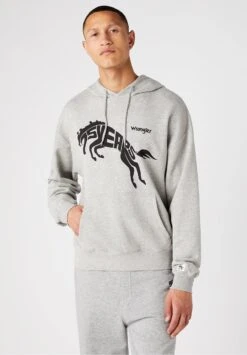 Wrangler 75Th Anni Hoodie - Hoodie - Mid Grey Mel