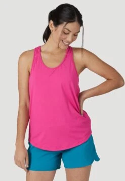 Wrangler Racerback- Top - Pink Yarrow