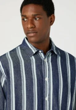 Wrangler Overhemd - Navy -Wrangler ed3f888d52d64e54996a411423fcc000