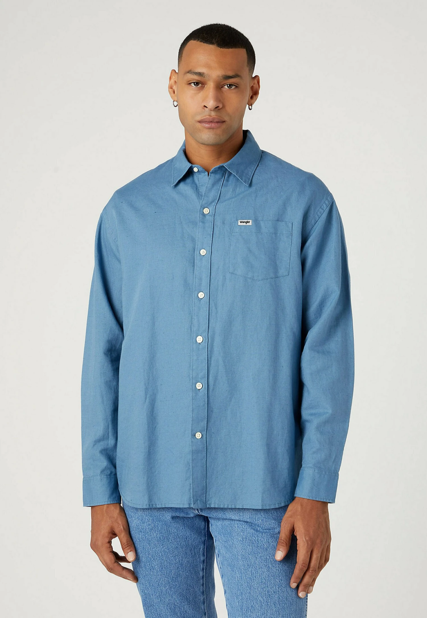 Wrangler Pkt- Overhemd - Captains Blue 3 Wrangler Pkt- Overhemd - Captains Blue