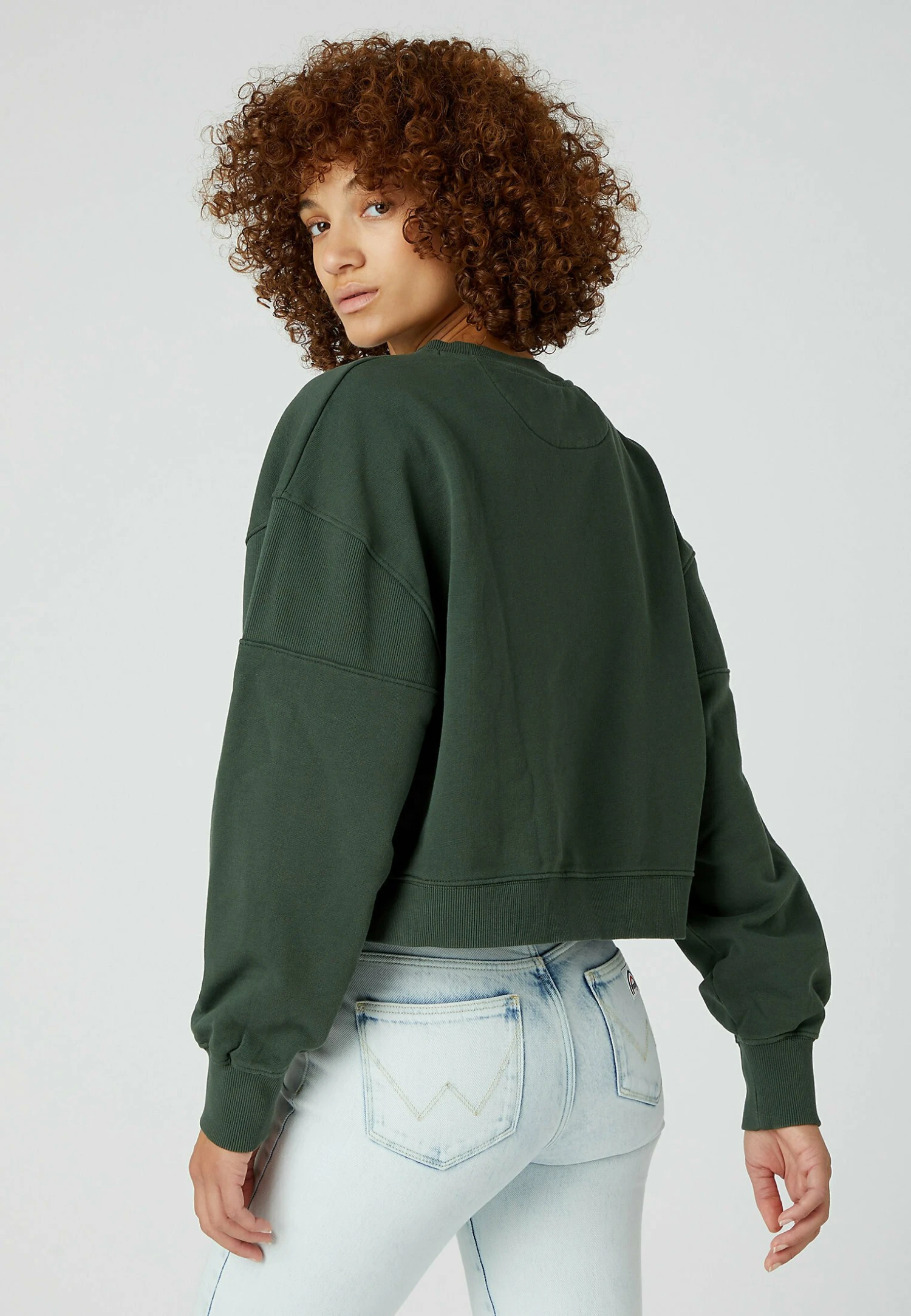 Wrangler Puffy Crew - Sweater - Thyme 5 Wrangler Puffy Crew - Sweater - Thyme - Afbeelding 3