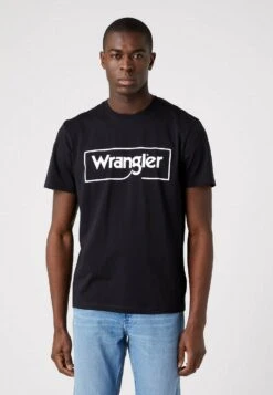 Wrangler Frame Logo- T-Shirt Print - Black