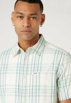 Wrangler Ss 1 Pkt- Overhemd - Captains Blue -Wrangler f1ca5a2bc15c471689c02d92a5fa73f3