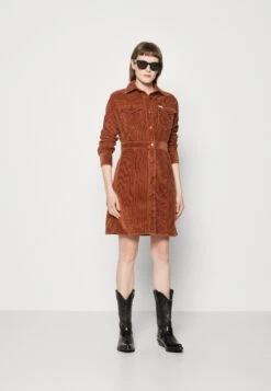 Wrangler Slim Western Dress - Blousejurk - Pony Brown -Wrangler f2fbda433acf4239bd816b902cd3e991