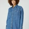 Wrangler Jumbo - Overhemdblouse - Mid Stonewash -Wrangler f30e4a55671e4bc79a9c3d8af1718ebb