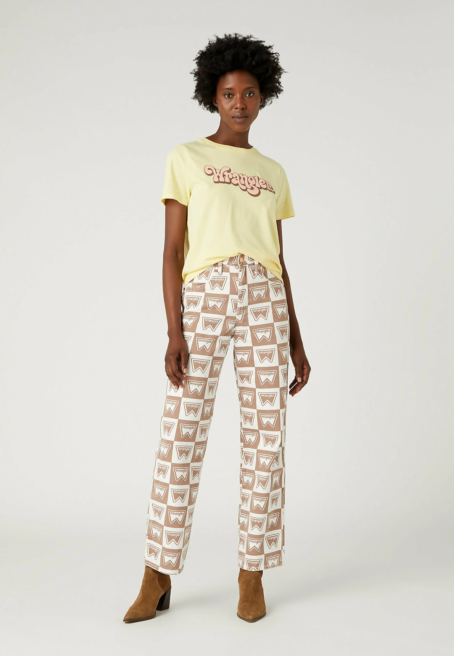 Wrangler Regular Tee - T-Shirt Print - Pale Banana 4 Wrangler Regular Tee - T-Shirt Print - Pale Banana - Afbeelding 2