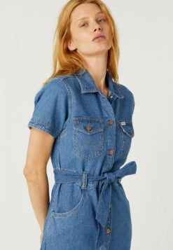 Wrangler Spijkerjurk - Mid Stonewash -Wrangler fb7d2fab947e4ca1a849674ff235b01e